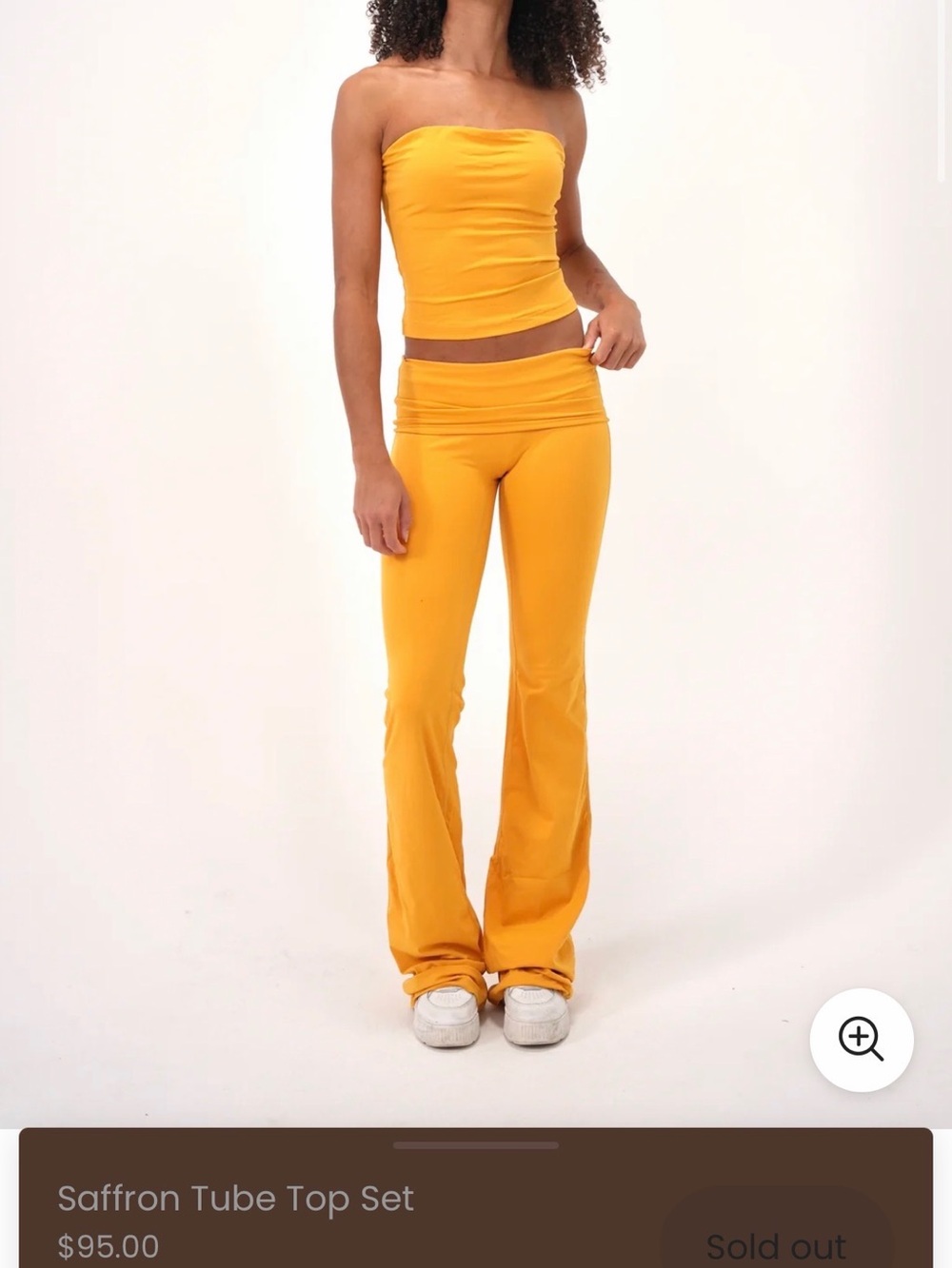 Tube Top with Flared Pants in Saffron Tall Girl Set